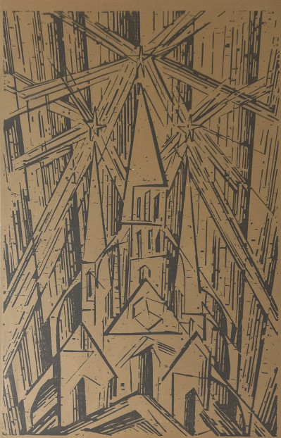 style of Lyonel Feininger - The Cathedral