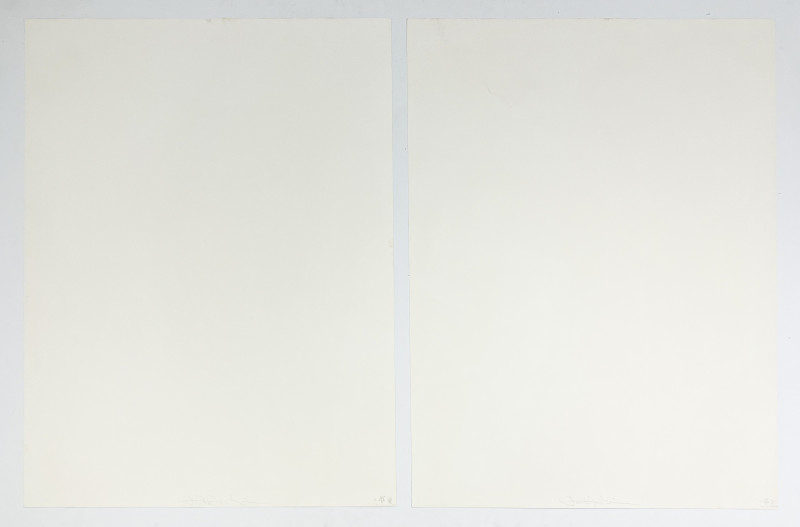 Paul Sarkisian - Untitled (Compositions in Blue and Black), Group of 2