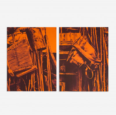 Paul Sarkisian - Untitled (Compositions in Orange), Group of 2