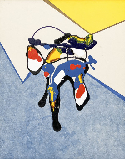Image for Lot Morley Melden - Untitled (Composition in Red, Yellow, and Blue)