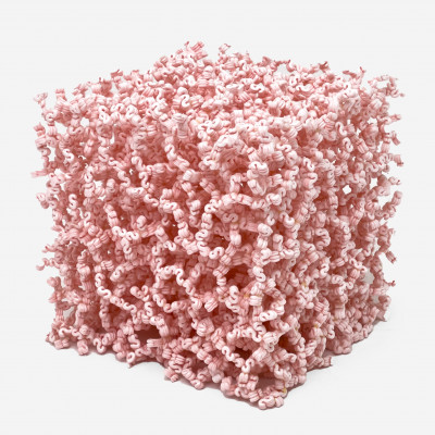 Tom Friedman - Pink Packing Peanuts Cube