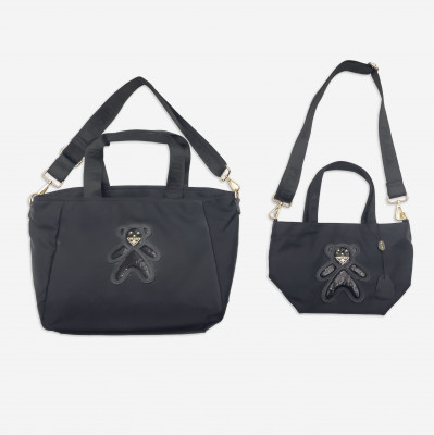 Image for Lot Prada - Nylon Teddy Bear Tote Bag and Crossbody Bag