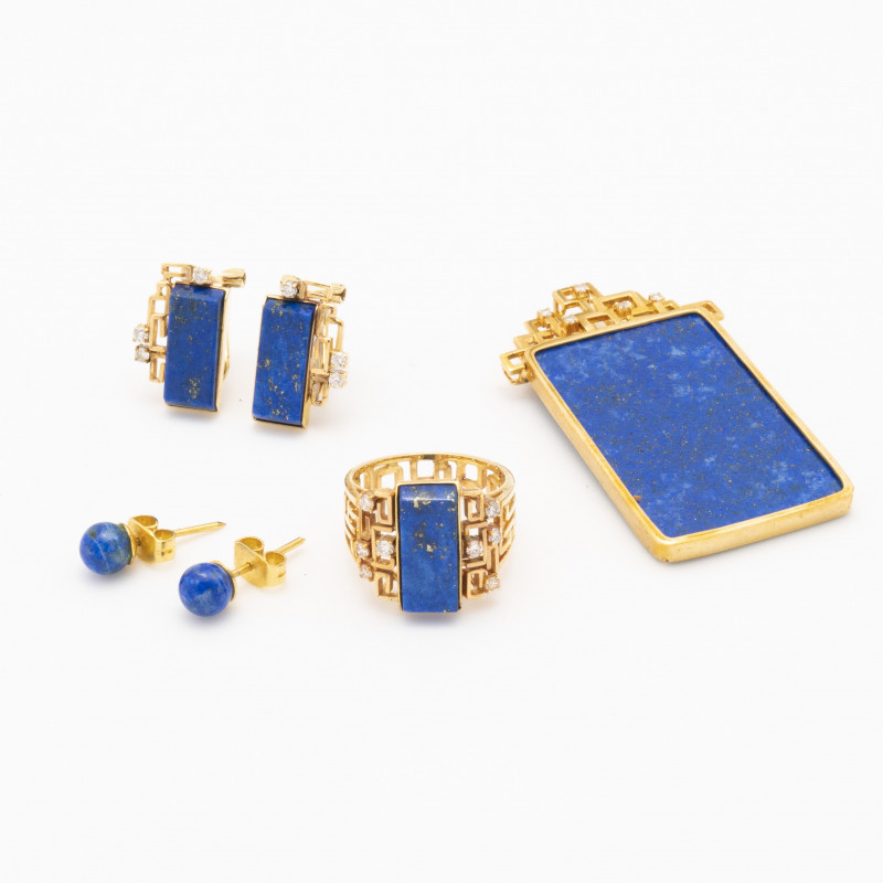 Lapis Lazuli and Diamond Set