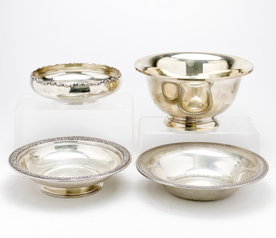 Image for Lot Sterling Center Bowls, Group of 4