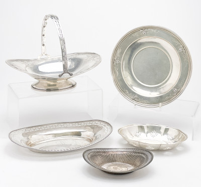 Sterling Trays, Group of 5
