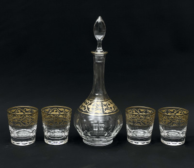 Baccarat - Byzance Decanter and Tumblers, Group of 5
