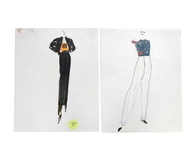 Joe Eula - 10 Fashion Illustrations for Geoffrey Beene
