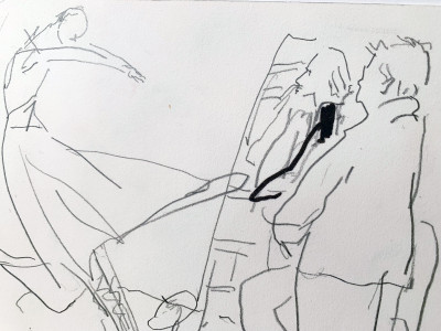 Joe Eula - 4 "Ballet" Drawings