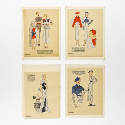 Image for Lot Tres Parisien Fashion Plates, group of 4