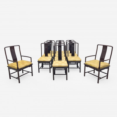 Chinese Ming Style Dining Chairs, Group of 12