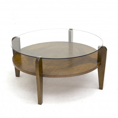 Modernist Two Tiered Circular Coffee Table