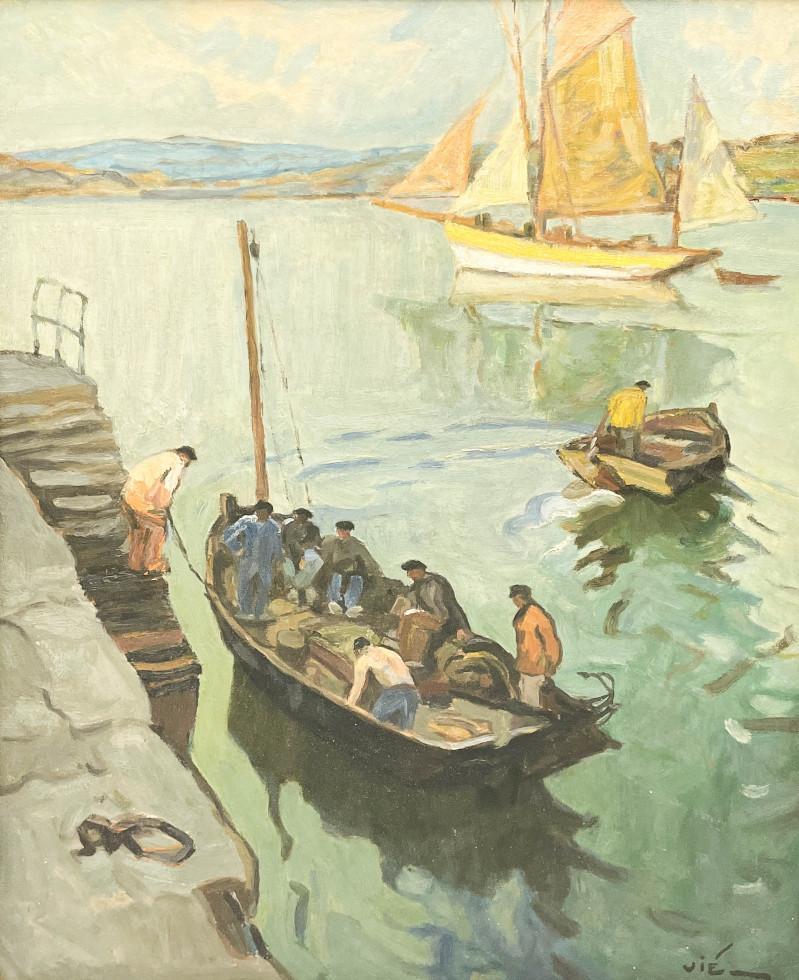 Gabriel Vié - Breton Fishermen