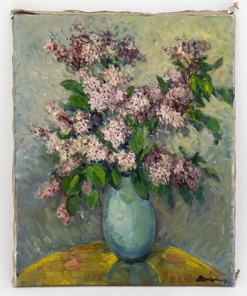 Albert Bela Bauer - Still Life with Lilacs