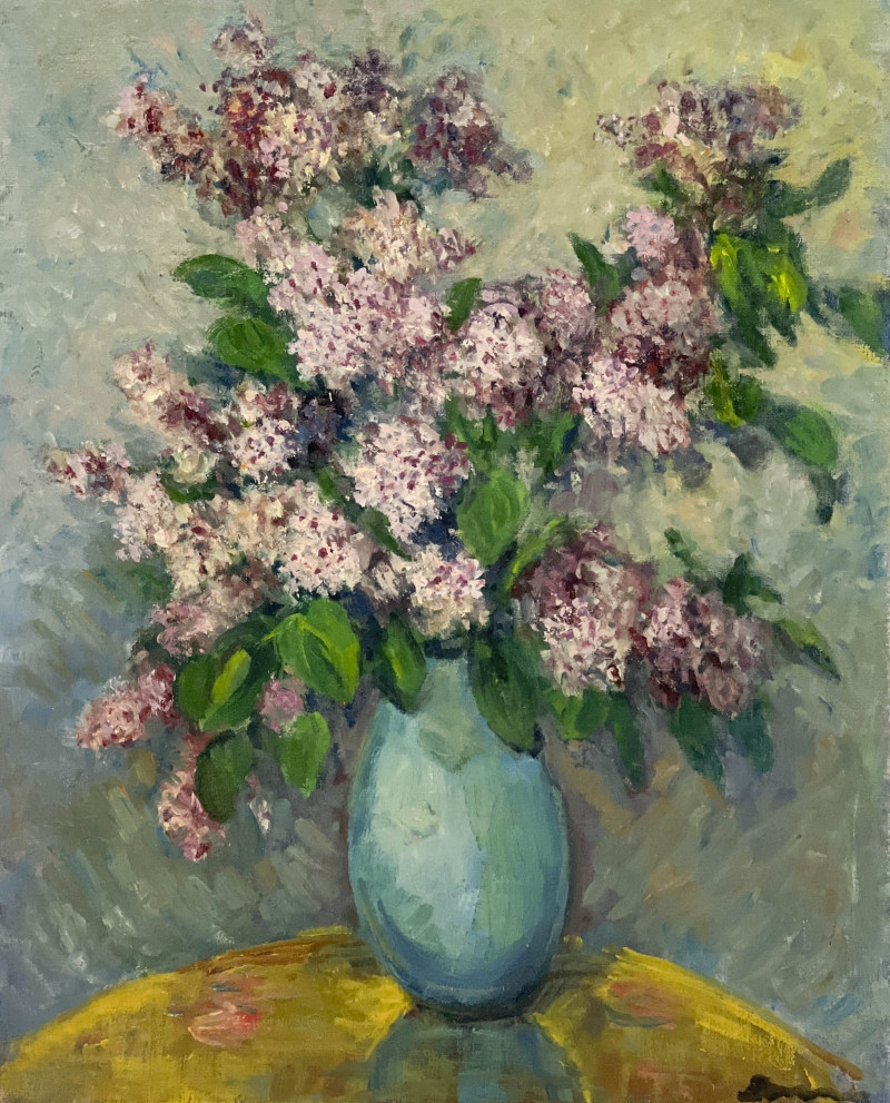 Albert Bela Bauer - Still Life with Lilacs