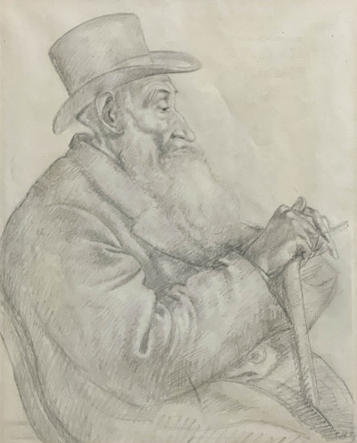 Image for Lot Clara Klinghoffer - Portrait of Old Mr. Brodetsky