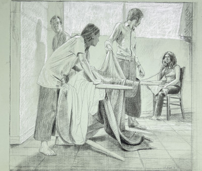 Image for Lot Unknown Artist - Figures in a Room