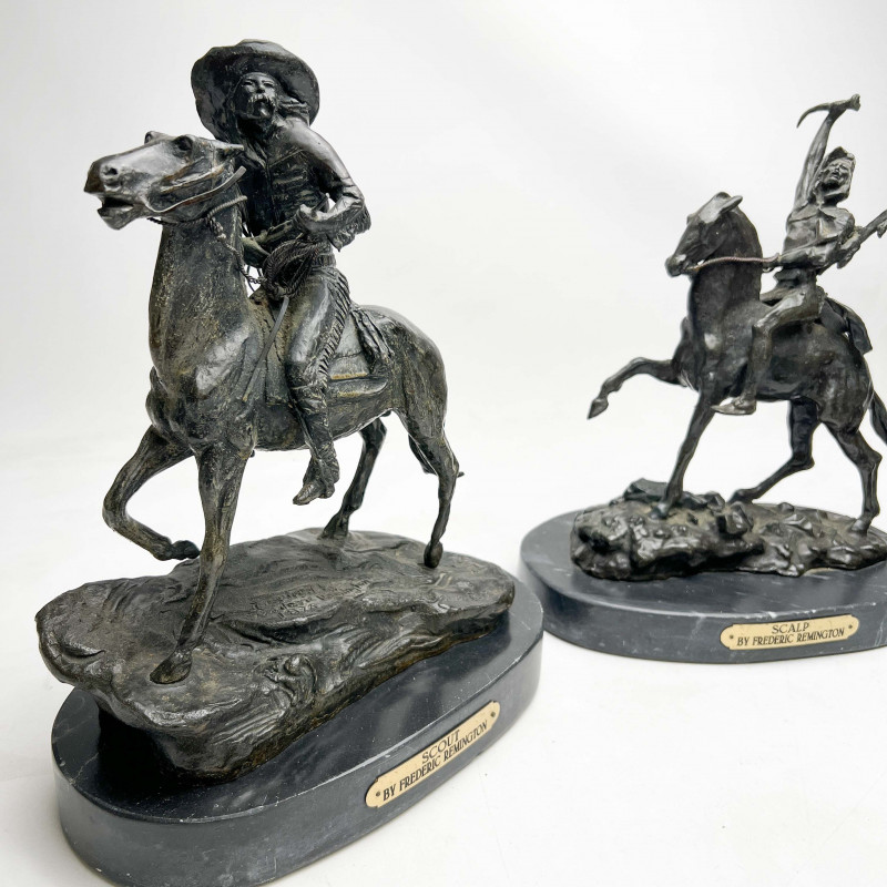 after Frederic Remington - Horse Thief / Scout / Scalp (3 Works)