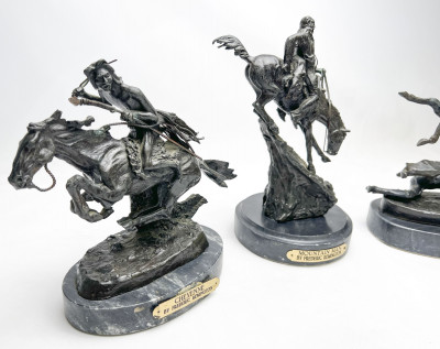 after Frederic Remington - Mountain Man / Cheyenne / Wicked Pony (3 Works)