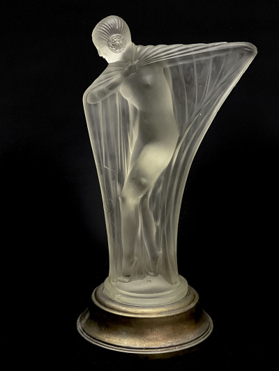 Image for Lot Sabino Glass Statuette Table Lamp