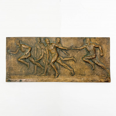 Image for Lot Bronze Track and Field Plaque