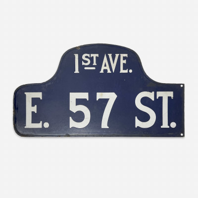 Image for Lot New York City Enamel Street Sign