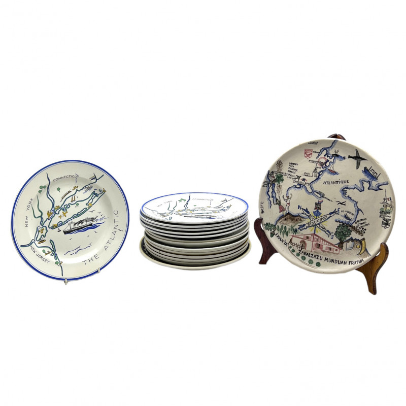 Nautical Plates and Chargers, Group of 15