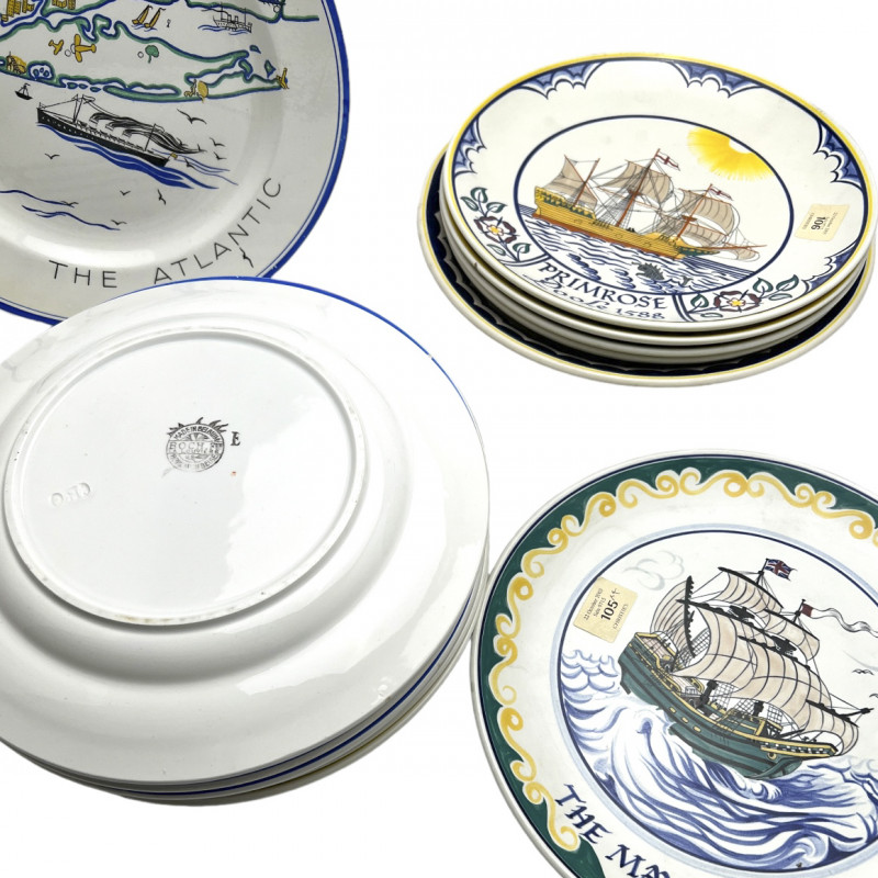 Nautical Plates and Chargers, Group of 15