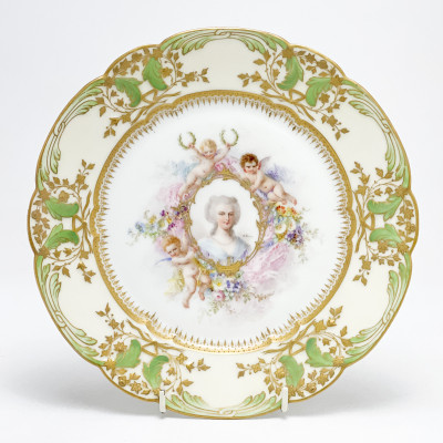 Image for Lot Sevres Chateau des Tuileries Portrait Plate