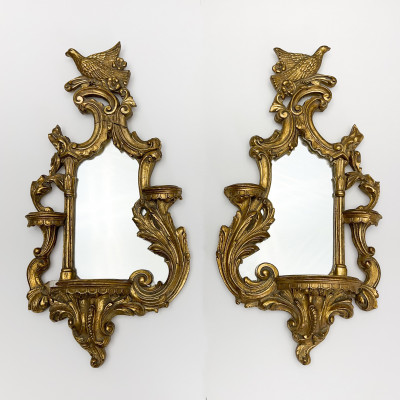 Image for Lot Rococo Gild Mirror, Pair