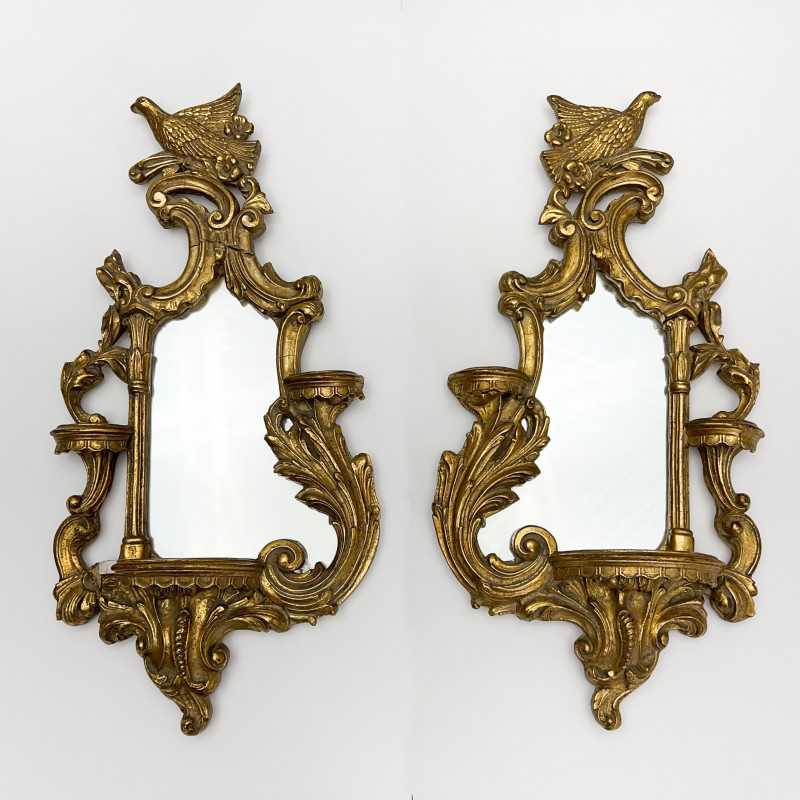 Rococo Gild Mirror, Pair