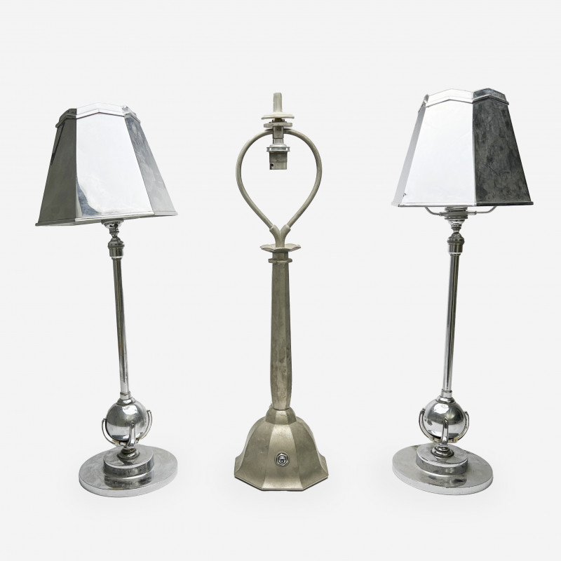 Metal Table Lamps, Group of 3