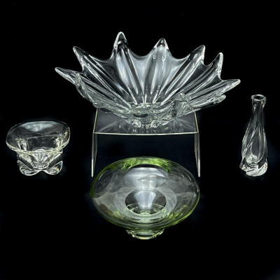 Image for Lot Crystal Vases and Bowls, Group of 4