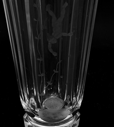 Orrefors Glassworks - Etched Paneled Vase