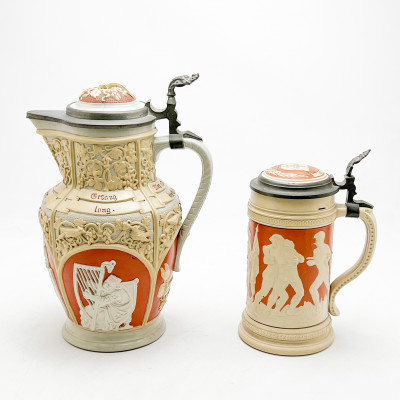 Image for Lot Villeroy & Boch - Lidded Pitcher and Beer Stein
