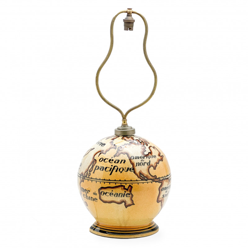 Ceramic World Globe Lamp