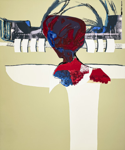 Image for Lot Fitzia - Untitled (Composition in Red and Blue)