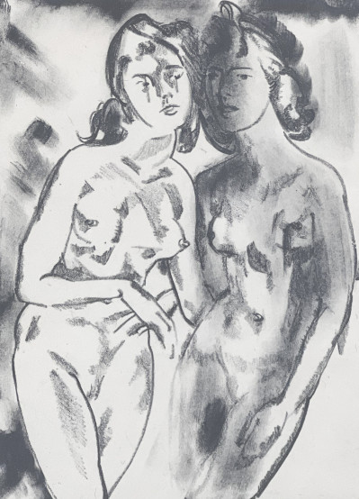 Image for Lot Arthur Bowen Davies - Untitled (Two Female Nudes)