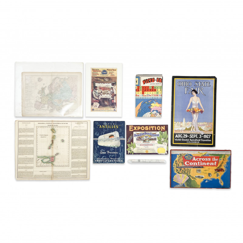 Maps and Travel Posters, Group of 9