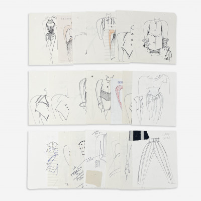 Image for Lot Geoffrey Beene - 22 Sketches for 1986 Fall Collection