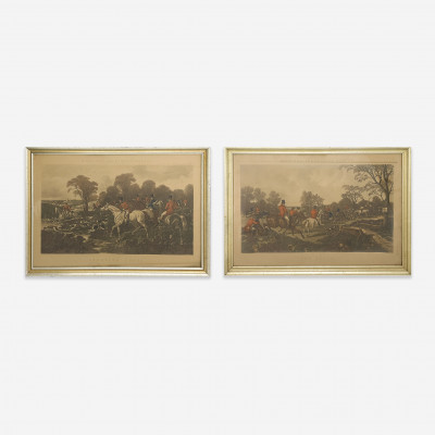 Image for Lot Herring's Fox-Hunting Scenes, Breaking Cover and the Death (2 Works)