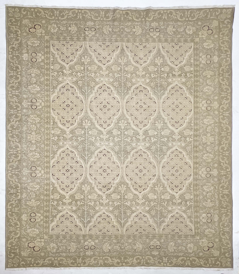 Contemporary Handmade Aubusson Style Carpet