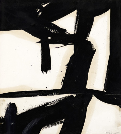 Image for Lot attributed to Franz Kline - Black and White Composition