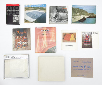 Christo Hand-Signed Exhibition Catalogues and Monographs, Group of 12