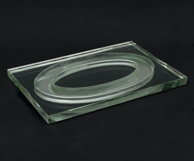 Image for Lot Jean Luce - Mirrored Glass Tray
