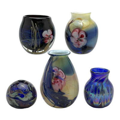 Josh Simpson - Art Glass Vases, Group of 5