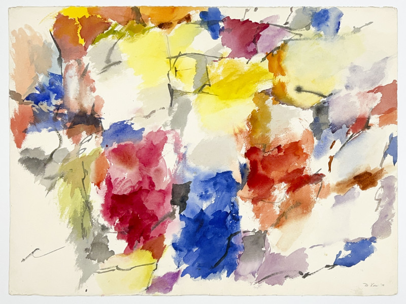 Michael Loew - Untitled (Abstract in Yellow, Red, Pink, and Blue)