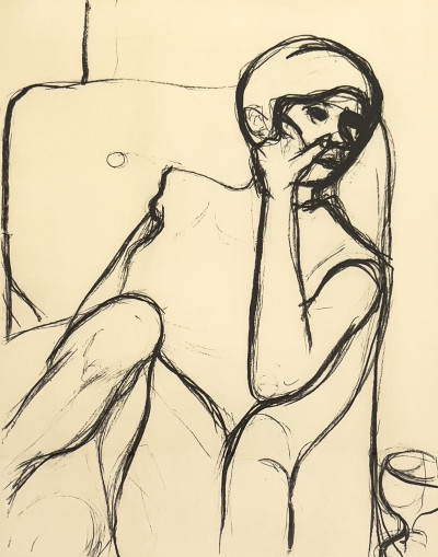 Image for Lot Richard Diebenkorn - Woman Seated in Armchair