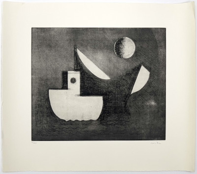 Paul Resika - Still Boats and Moon