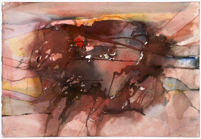 Michael Loew - Untitled (Abstract Red Composition)