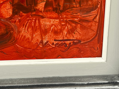 Unknown Artist - Untitled (Red Interior Scene)